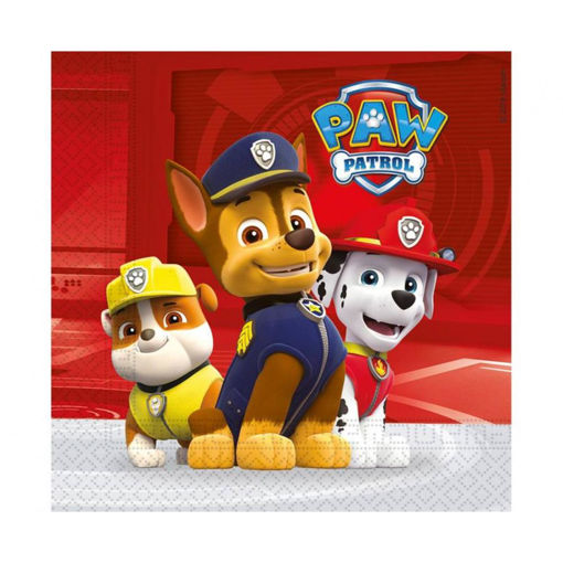 Picture of PAW PATROL PAPER NAPKINS 33X33CM - 20 PACK